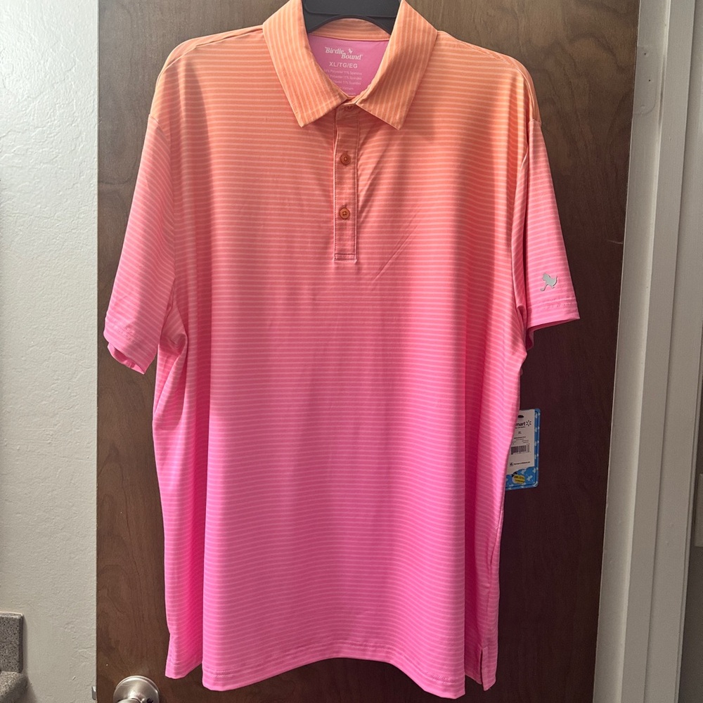 Birdies Coral and Pink Striped Button Down Shirt brand new with tags